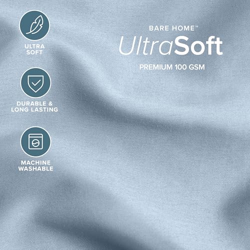 Image of Bare Home Comforter Set - Oversized King Size - Ultra-Soft - Goose Down Alternative - Premium 1800 Series - All Season Warmth (Oversized King, Dusty Blue)