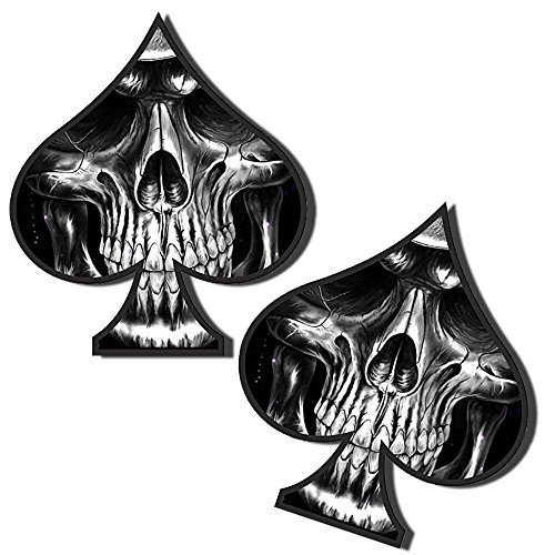 SkinoEu® 2 x Adesivi Vinile Stickers Skull Teschio...