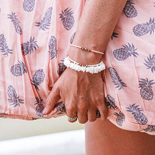 A Puka Shell Ankle Bracelet For Women - Shell Anklet Bracelet Native Puka Surfer Hawaiian Beach Shell Adjustable Bracelets Anklet Gifts For Girls #TOP1