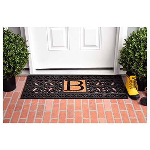 Calloway Mills 170011741B Rubber Monogram Doormat, 17" X 41" (Letter B) #TOP24