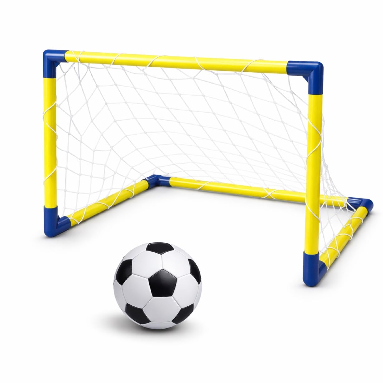 Porta da calcio da giardino 120x80 cm con rete portatile per bambini e adulti