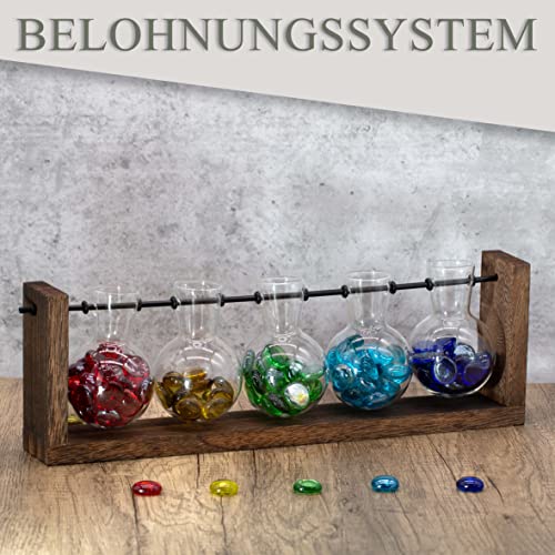 Erment - Hübsche Glasnuggets bunt - 800g – formschön – Glassteine bunt, Muggelsteine, Dekosteine I Vase, Legematerial, basteln