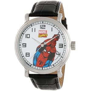Marvel Relógio analógico de quartzo vintage adulto Homem-Aranha, Preto, Relógios Infantis