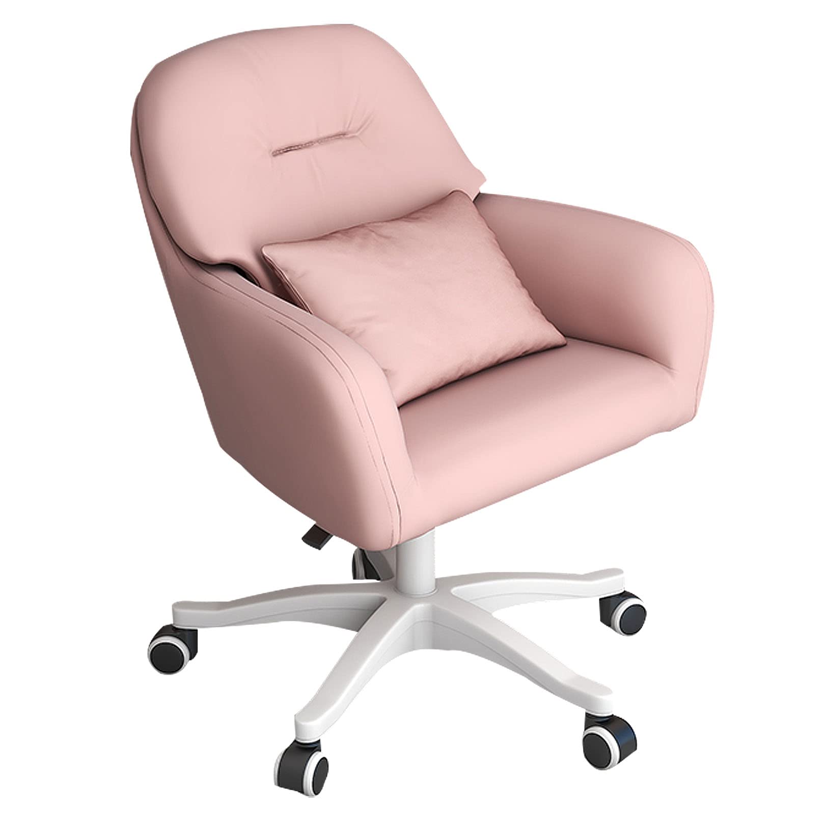 Chaise de bureau à domicile en cuir PU, siège pivotant et réglable pour travailler confortablement