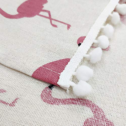 Abreeze Window Tier Curtain Window Treatment Blackout Half Window Curtains Drapes Valances For Café/Bath/Laundry/Bedroom,55" W X 20" L，1 Panel,Flamingo #TOP5