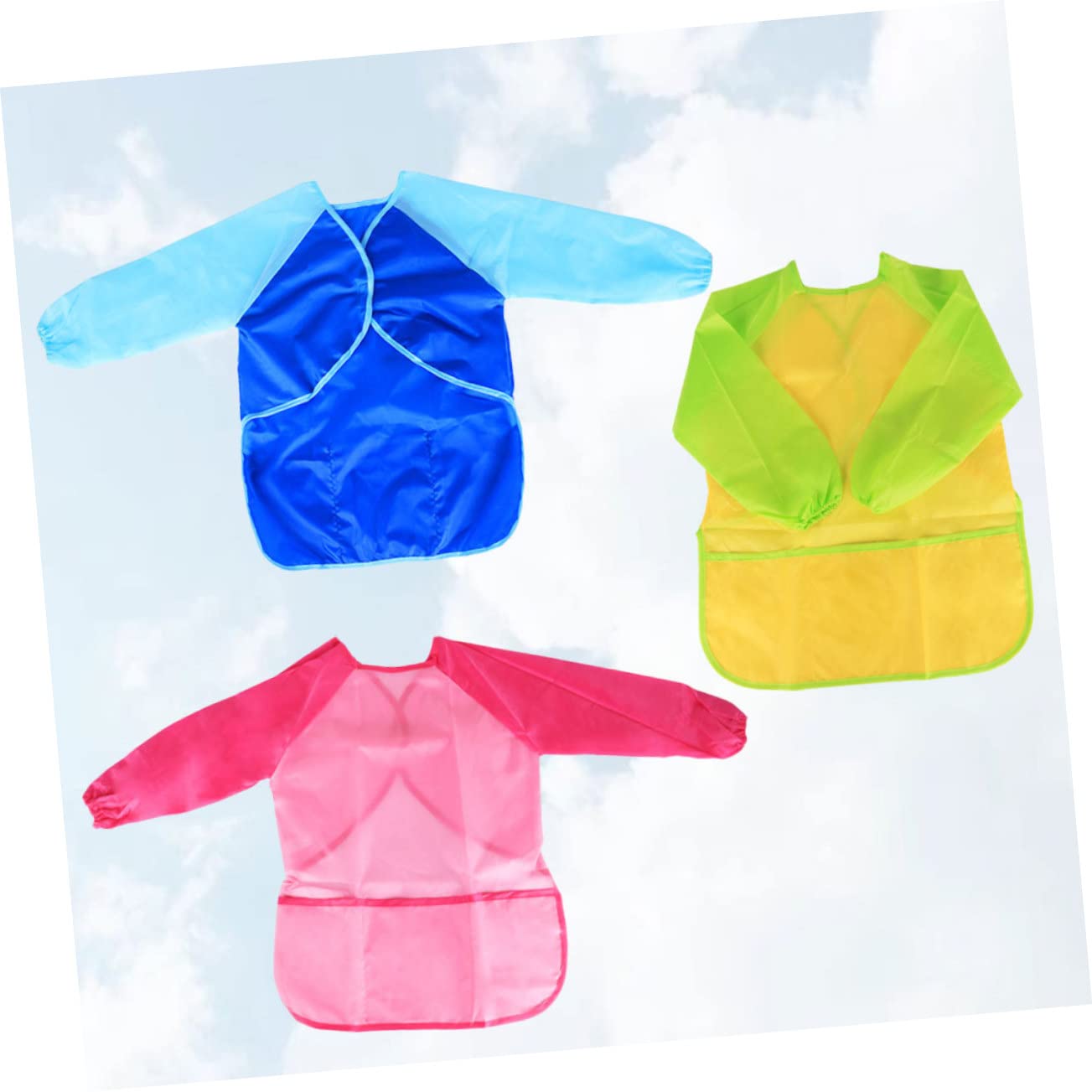 Toyvian 9pezzi Grembiule Per Maniche Lunghe Assortimento Colori Rosa Per e Attività Creative Protezione Per Abbigliamento