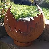 sehr schöne dickwandige edle Kugel ca. 30 cm aus Metall Edelrost