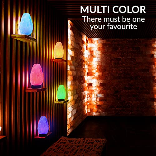 Himalayan Glow A-900Ac-2Pk Multi-Color Crystal Rock Night Light With Plastic Base & Dimmer Switch, Classic Table Lamp For Home Decor, 3-5 Lbs-Pack Of 2, 5-7 Lbs/Each, 2 Count #TOP7