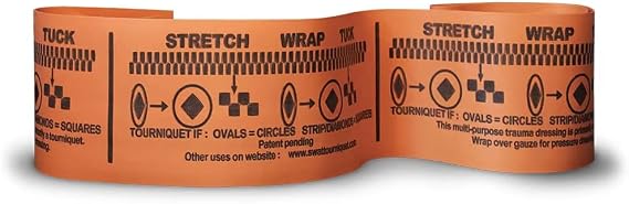 SWAT-TTM Tourniquet Orange 2 Pack by Safeguard Medical, Emergency First Aid Equipment for Massive Hemorrhage Control, Made in the USA