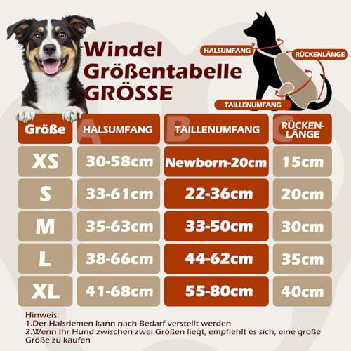 FuzzFables 3er-Pack waschbare Hundewindeln für Hündinnen, mit verstellbaren Trägern, Wiederverwendbare Hundehöschen für die Läufigkeit, Feste Einteiler für aktive Hunde, saugfähig auslaufsicher XS