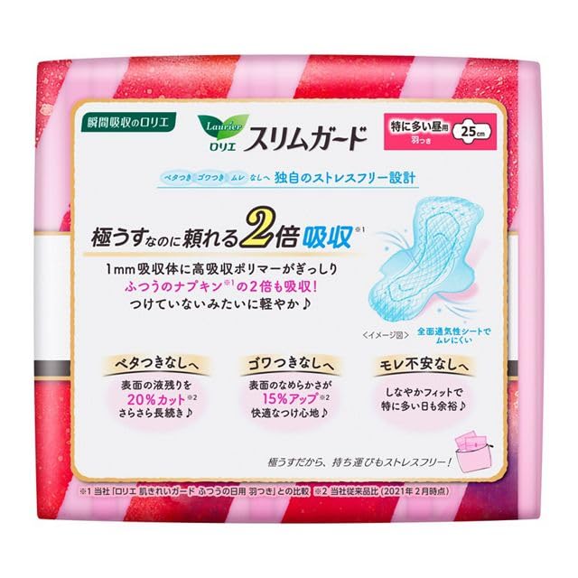 Amazon | [まとめ買い] 花王 ロリエ スリムガード 特に多い昼用 生理用
