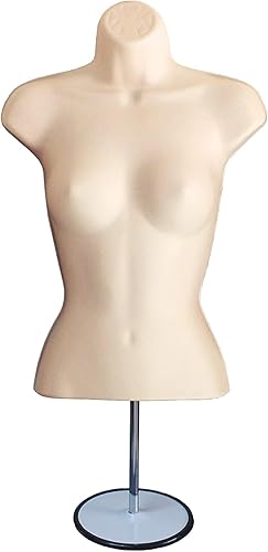 Miniatura 8 de Juego de maniquí de espalda hueca macho + hembra con soporte de metal con poste de metal, tamaños S-M (1)