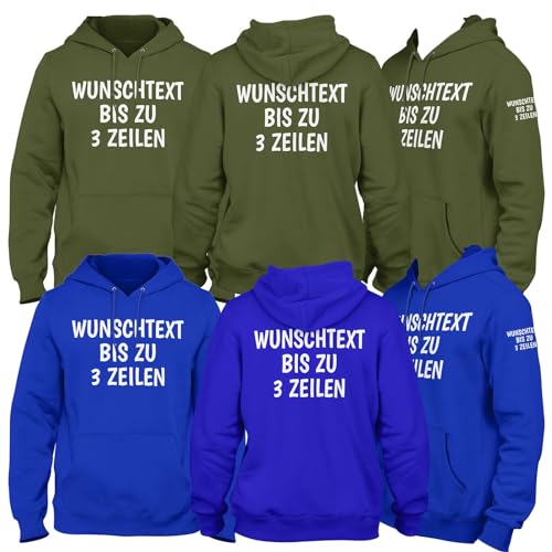 Viva Designs – Pullover Herren Damen - Geschenke für Männer Frauen Hoodie mit Wunschtext - Kapuzenpullover selber gestalten Personalisierte Geschenke - Lustige Sprüche auf den Pulli drucken Lassen