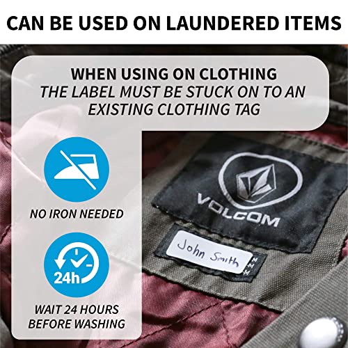 Supiritiv All Purpose Ez Kids' Clothing Labels, Stick-On No-Iron, Writable, Washer & Dryer Safe (120) #TOP3