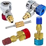 Boltigen Car A/C R134a R1234yf Quick Coupler, R134a to R1234yf Quick Adjustable Adapter Connector Co