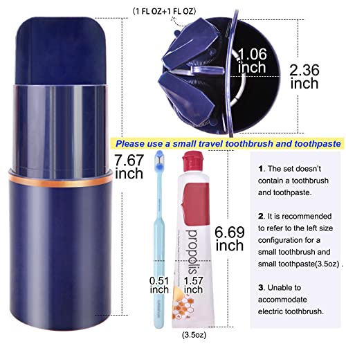 Travel Toothbrush Kit | 8 In 1 Travel Container For Toothbrush Tsa Approved Travel Size (Obsidian Black) #TOP1