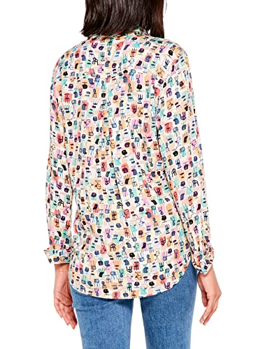 Nic+Zoe Women's Petite Have A Seat Live In Shirt, Green Multi, Pm #TOP1