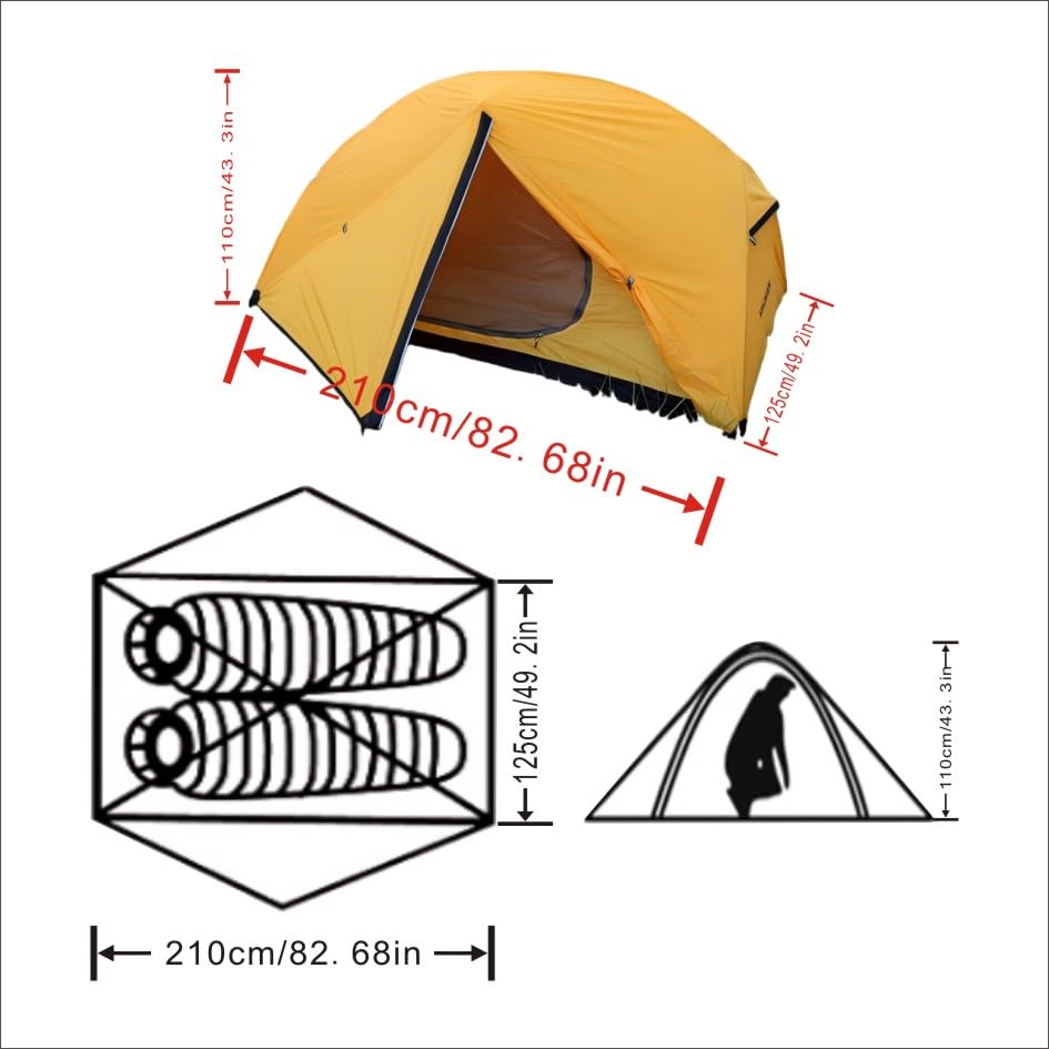 Carpa para camping Hillman para 2 personas miniatura 7