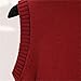 Boys Girls School Uniform Knit Sweaters Vest Sleeveless Bowknot V Neck Preppy Pullover 2025 Fashion (Red, 12-13 Years)