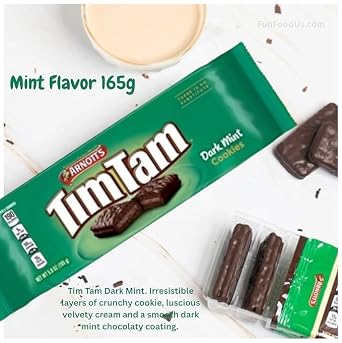 Variety Pack - Tim Tam Original, Dark Mint, Chewy Caramel (Value Pack of 8 x 200g) Australian Chocolate Cookie Biscuits, Deliciousness Treats