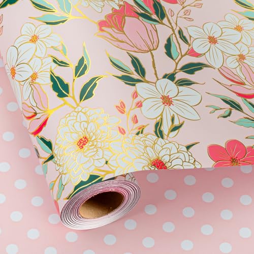 MAYPLUSS Rose Gold Mother's Day Wrapping Paper