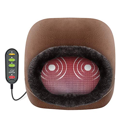 Snailax 3-In-1 Foot Warmer & Back Massager And Foot Massager Shiatsu Massage Chair Bundle, Vibration Massage With 2 Settings Of Heating Pads, Feet Massage Machine For Foot,Leg,Back Pain Relief #TOP5