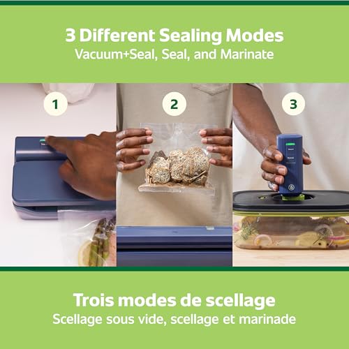 FoodSaver Handheld+ 2-in-1 Vacuum Sealing System, Handheld and Countertop Vacuum Sealer, Matte Indigo Blue by FOODSAVER - Image 4