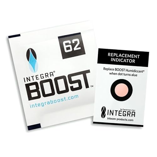 Weedness Integra Boost 62% 8 Grammi Hygro Pack Regolatore umidità per Erbe Essiccazione Fermentazione Raccolta Coltivazione Interno ed Esterno