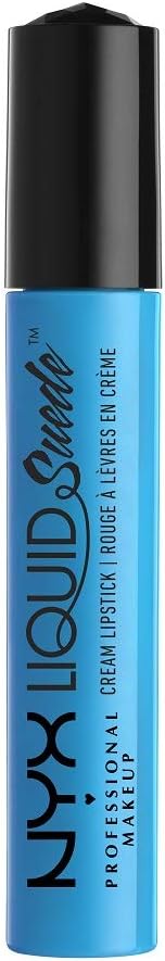 NYX PROFESSIONAL MAKEUP Liquid Suede Cream Lipstick - Little Denim Dress (Bright Sky Blue)