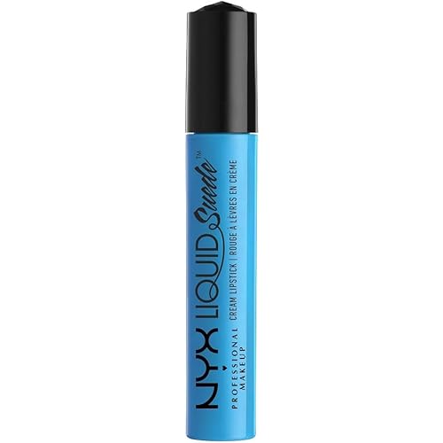 NYX PROFESSIONAL MAKEUP Liquid Suede Cream Lipstick - Little Denim Dress (Bright Sky Blue)