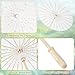Aodaer 50 Pieces White Paper Umbrella 23.6 Inch Decorative Chinese Japanese Parasol Umbrella Crafts Vintage DIY Painting Decor Paper Thank You Card Wedding Favor for Wedding Props Bridal Party