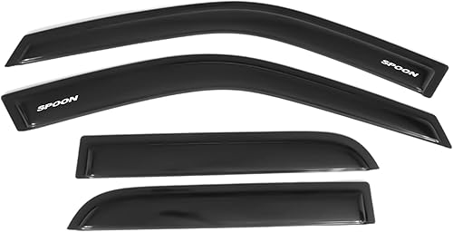 EVPROXP - Visera de ventana compatible con CRV 2002-2006, deflector de ventilación de ventana lateral, teñido ahumado oscuro, estilo cinta JDM, 02