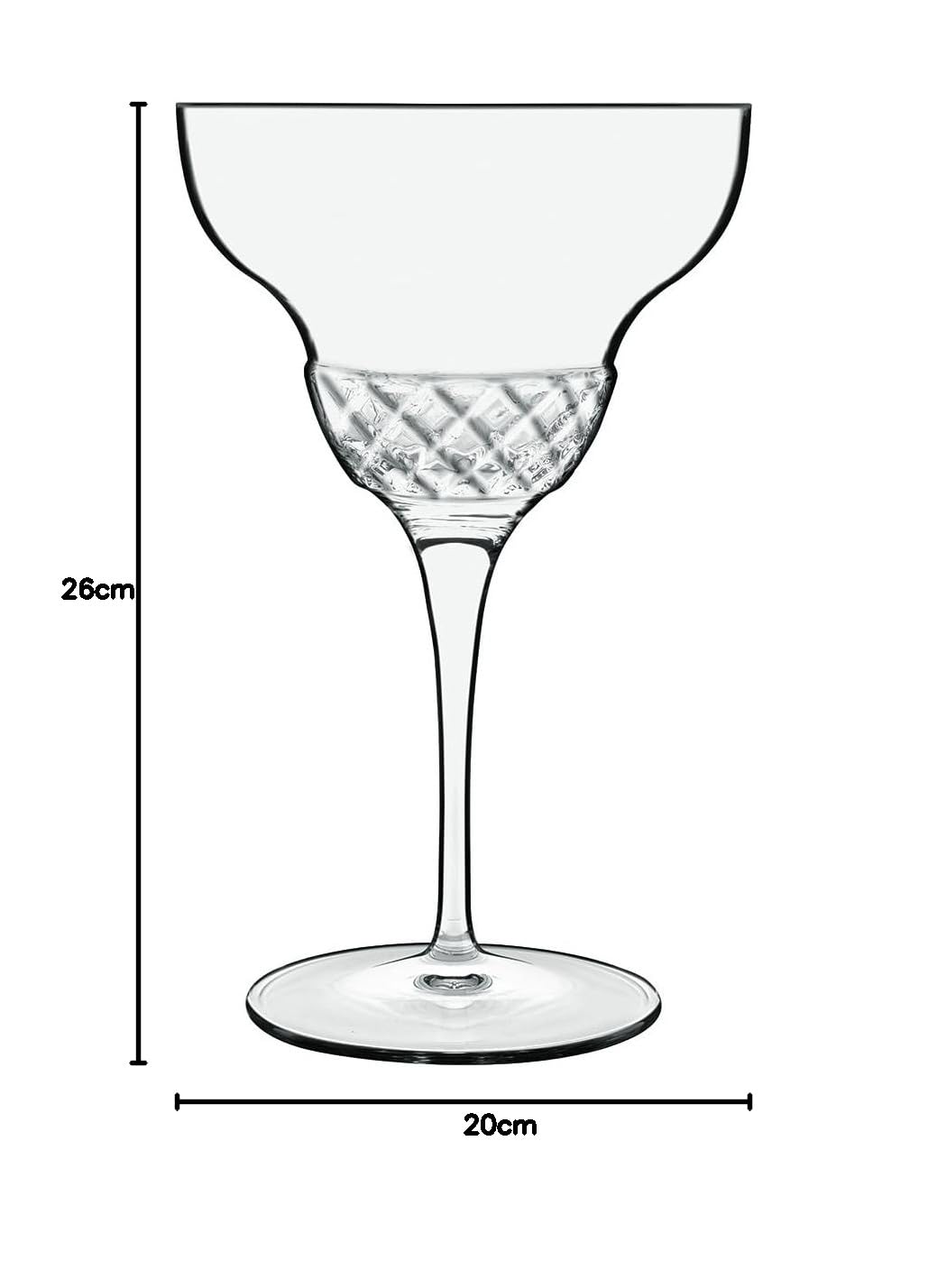 Luigi Bormioli Roma 13.25 Margarita Stem, Set di 4