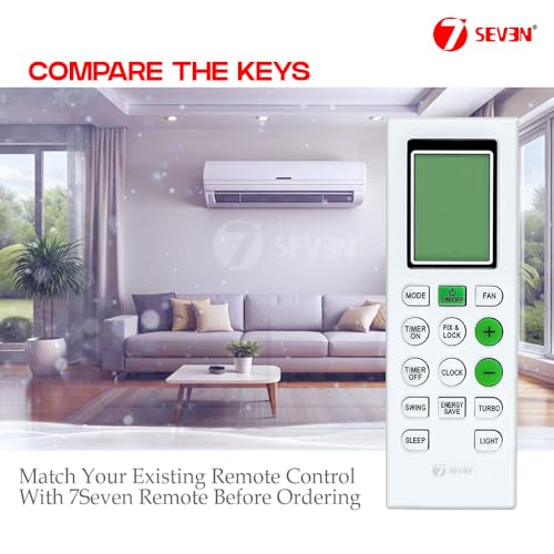 Image of 7SEVEN Compatible with Bluestar AC Remote Control Model 226A Suitable for Split & Window 1 | 1.5 | 2 Ton Air Conditioner Remote - Match Remote Keys Exactly to Replicate Genuine Remote Function