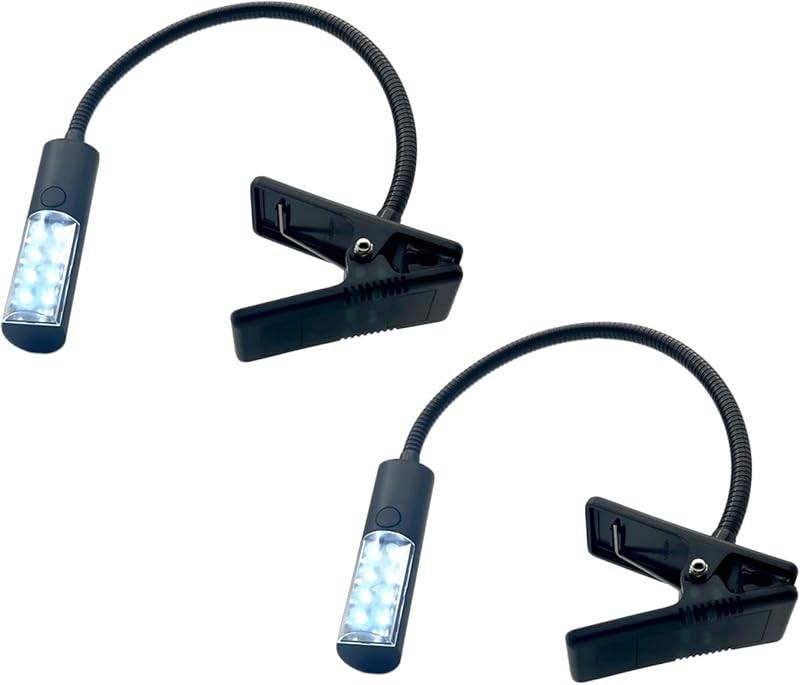 Nexgrill Revelry Flexible LED Light, Easy to Use, Magnetic Base with Clamp, Perfect for Low-Light Grilling, Great Accessory for Outdoor Grilling, Camping, and Tailgating, Black, 530-0075B (2-Pack)