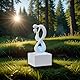 Zen’Light - Moderner Zimmerbrunnen Amor Weiß mit Farbigem LED-Licht - Zeitgenössische Innendekoration, Ideal für Meditation und Entspannung - Geschlossener Kreislauf mit Rotierender Kugel - 31x14x14cm