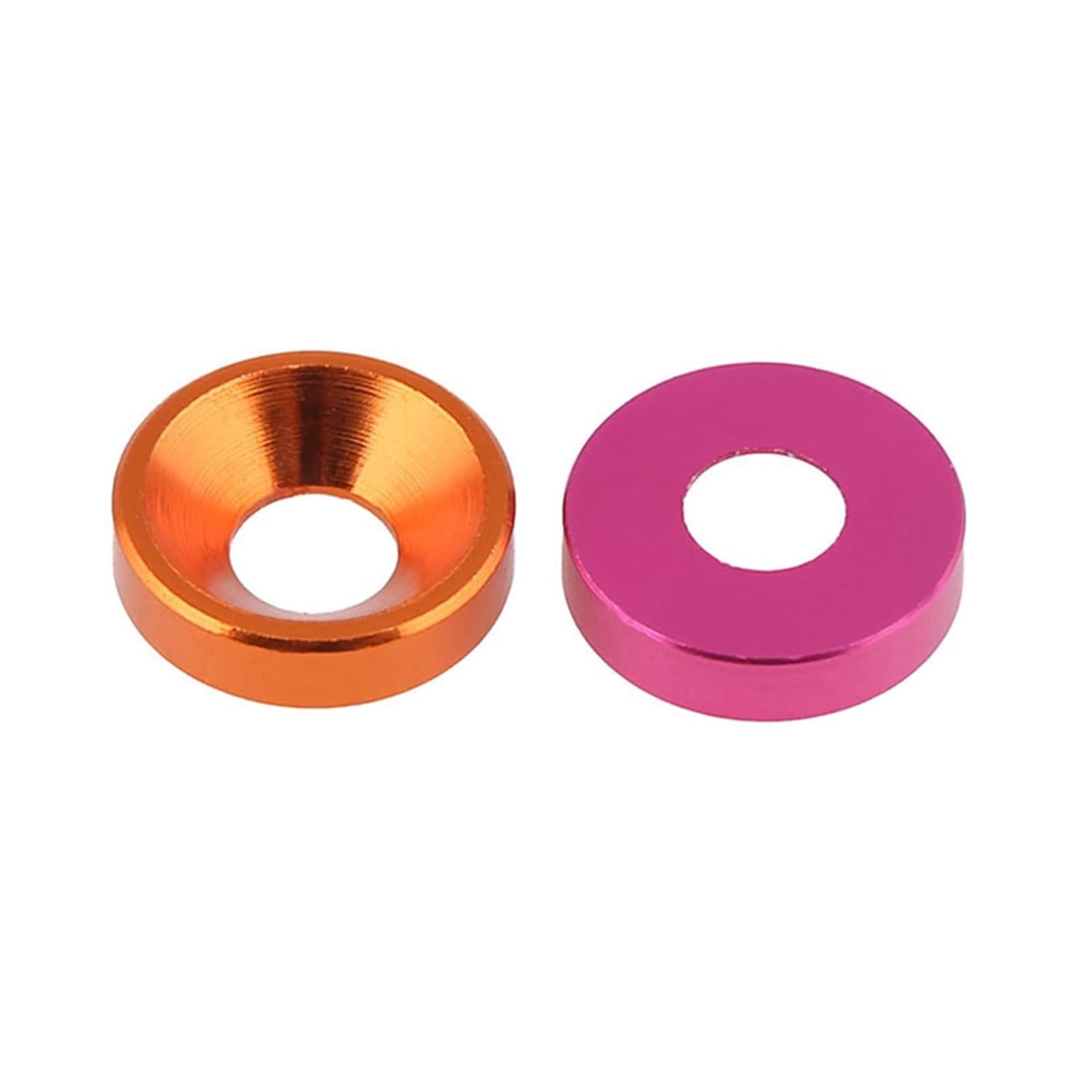 Cone Cup Countersunk Washers, Countersunk Head Washer Aluminum Spacer for Screw M2-M5 Multicolor Pack of 5-30 Pcs(Green,M2-30PCS)