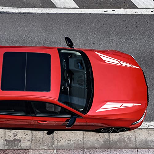 TURIM 80cm*15cm Car Hood Cover Vinyl Film Stickers, For Volkswagen Audi BMW Ford Toyota Renault Peug