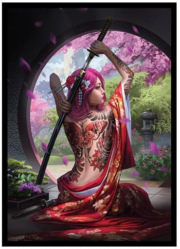 Fantasy North - Butterfly - 100 Smooth Matte TCG Trading Card Sleeves - Fits Magic MTG Commander Pokemon and Other Card Games - Playing Card Sleeves