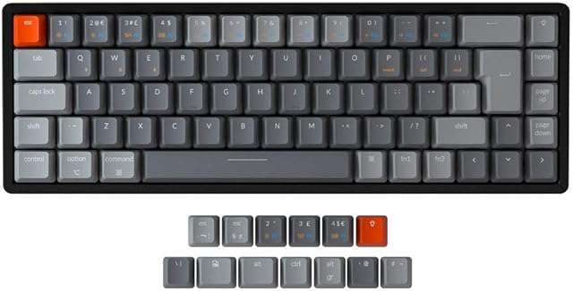 UK Keychron K6 Bluetooth RGB Backlit Tactile Aluminium Mac/PC 65% Keyboard