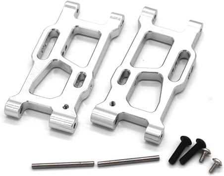 Rc Upper Lower Swing Arms for Rlaarlo AM-X12 AM-D12 14015 14005E Metal Rear Hem Arm RC Parts Upgrade Fittings ReplacementSilver