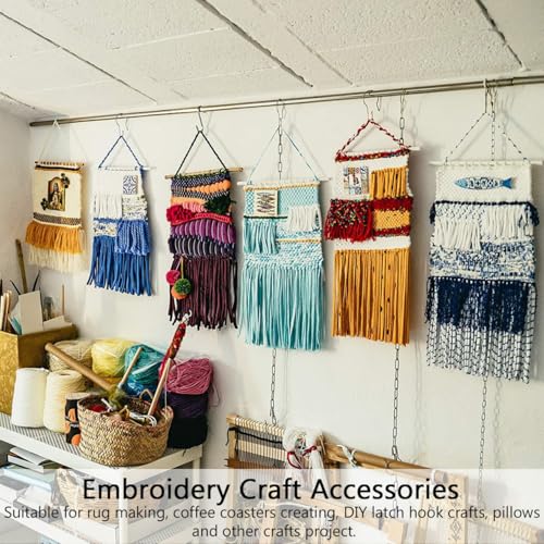 Image of Ciieeo DIY Rug Hooking Mesh Canvas 150X100 Inch Latch Hook Kit for Rug Making Tapestry Coasters Pillows Craft Projects