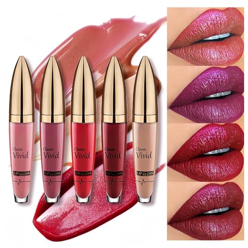 Diamond Lip Gloss Matte To Glitter Liquid Lipstick Waterproof Creamy Lip Gloss,Non-Stick to Cup Non-Fading Long Lasting Moisturizing Velvet Sparkly Glossy Lipstick (#03, One Size)
