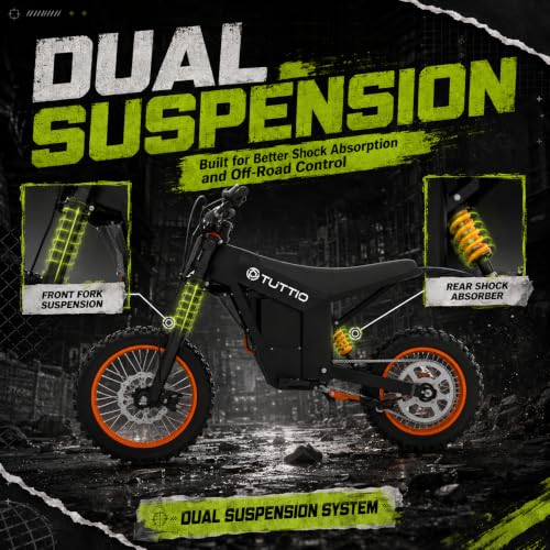 Image of Tuttio Soleil01 Electric Dirt Bike for Teens & Adults 3000W 40MPH Off Road | 48V 21AH Battery, 200NM, Full Hydraulic Brakes & Suspensions Ebike For Mountain Adventure