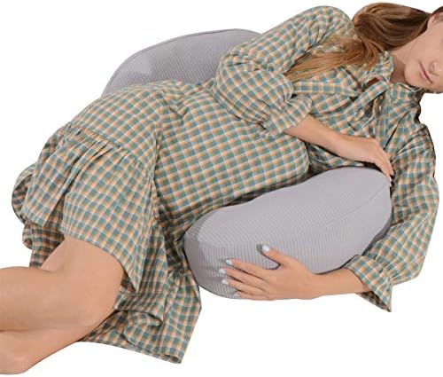 SIMINZICH Side Sleeper Pregnancy Pillow,Double Wedge for Body, Belly, Back Support, Maternity Pillow with Removable Jersey Cover