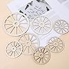12pcs Wooden Wheels for Crafts, 3 Sizes Unfinished Wood Wheel Wooden Wagon Wheel Decor Blank Wood Slices Cutout Car Train Wheels Pieces for DIY Craft Painting Home Bar Party Decoration #4