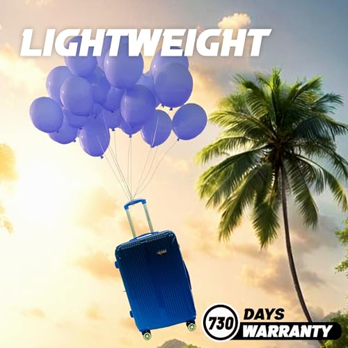 Image of AMERICAN TRAVELLER Flyambere Trolley Bag | Premium Polycarbonate | Durable Hard Shell Luggage | Scratch-Resistant | Silent Spinner Wheels | Travel Suitcase (20, Matellic Blue Gradient)