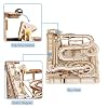 ROKR 3D Wooden Puzzles Marble Run Set - Mechanical Model Kit for Adults DIY Roller Coaster Toys Gifts for Adult (Marble Parkour)