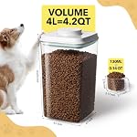 Dog Food Storage Container with 130ml Scoop – 4L/4.2qt Airtight Dog Food Container for Kibble & Treats, BPA-Free Cat Food Storage Container, Stackable Pop Lid Plastic Container with Lid - Image 3