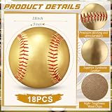 MiniInflat 18 Pack Autograph Baseballs 9 Inch Blank Baseballs 2026 Ball Graduation Gift Senior Night Gifts for Trophies Anniversary College Coaching Gift Awards Sport Party Favors (Gold)